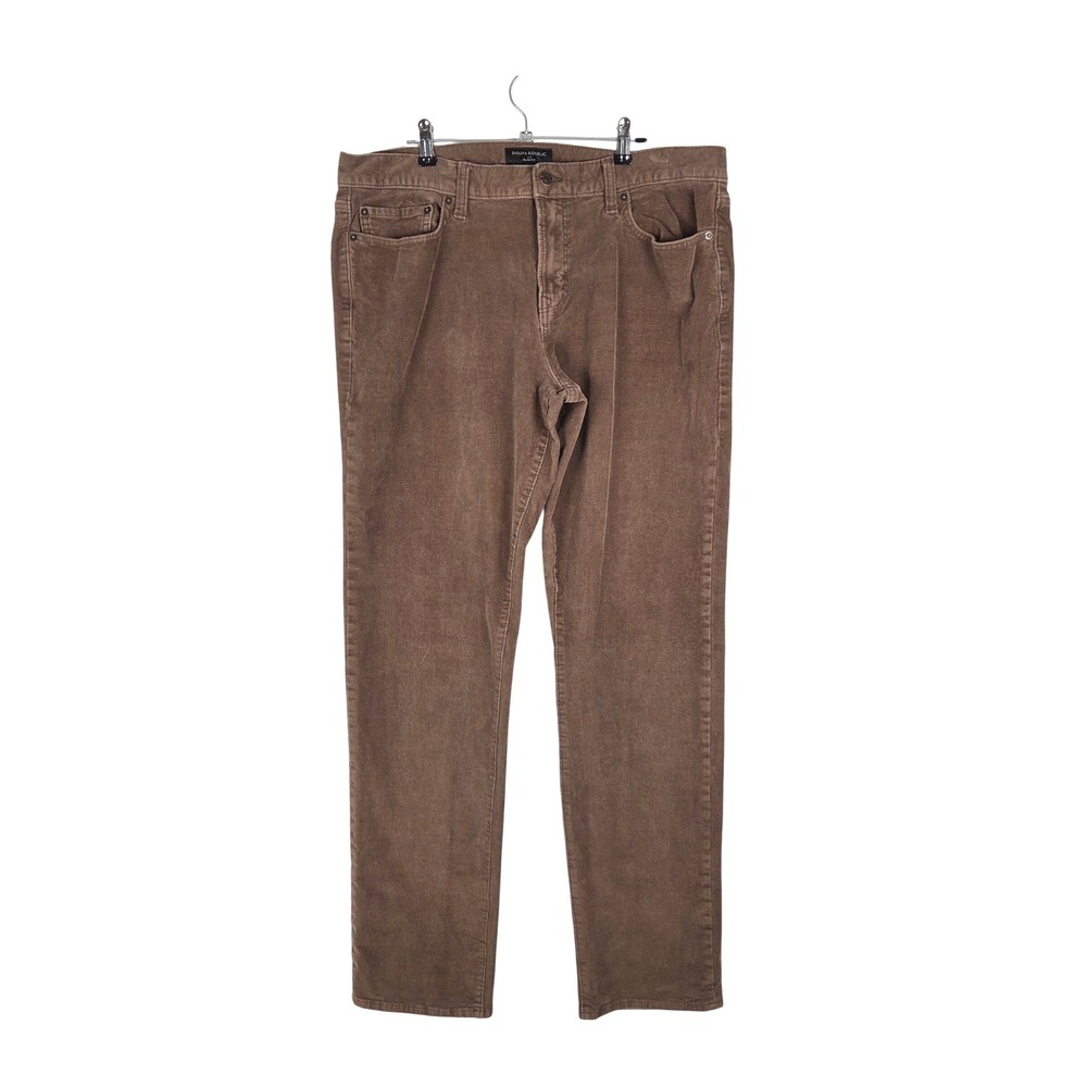 Banana Republic Mens Slim Fit Travel Jeans Corduroy‎ Pants Brown 36x36 Casual